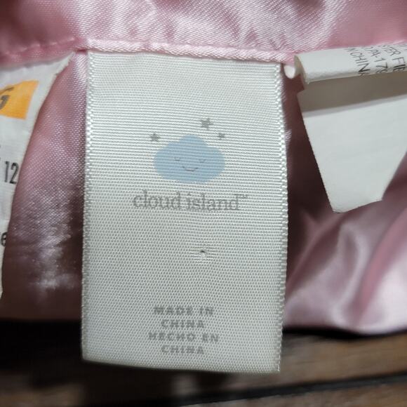 Cloud Island Pink & White Unicorn Shimmer Infant Security Blanket 14" X 14" - Picture 5 of 6